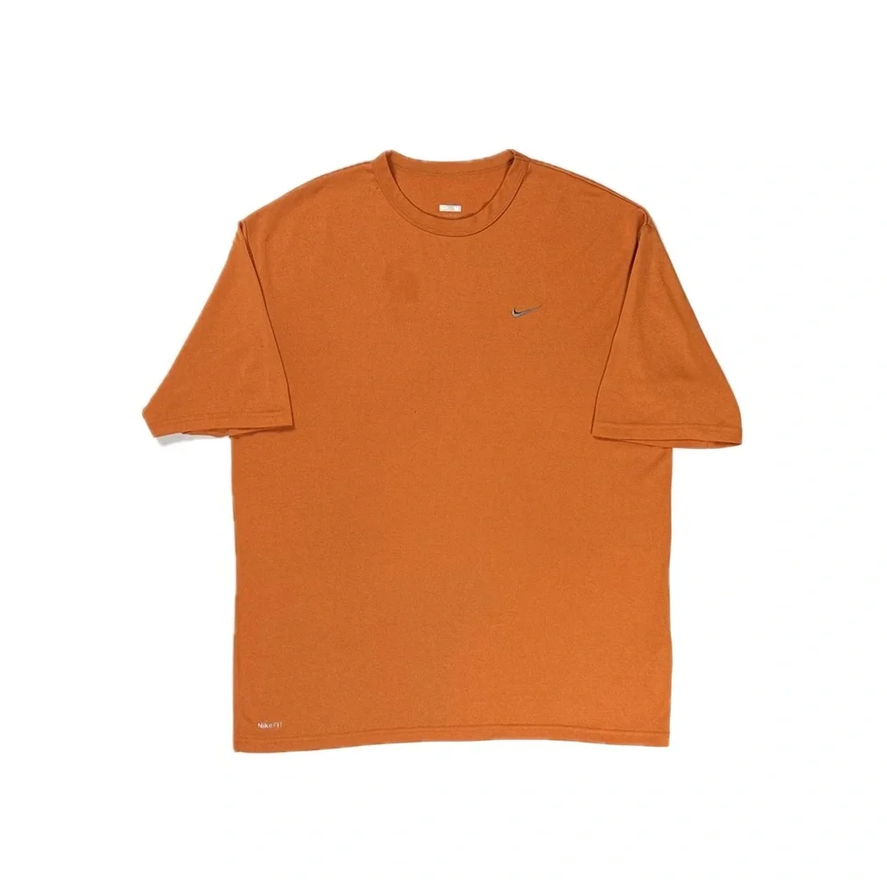 Vintage‎ y2k Nike Dri Fit workout gym orange tee shirt mens medium